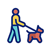 Leash training and structured dog walking at Coastal K9 Academy